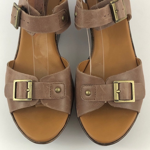 Korks by Kork Ease Anna Mocha Leather Platform Sandals Womens - Picture 7 of 13